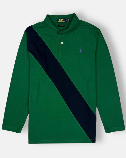 RL Small Pony Paneled Polo Shirt (Green)