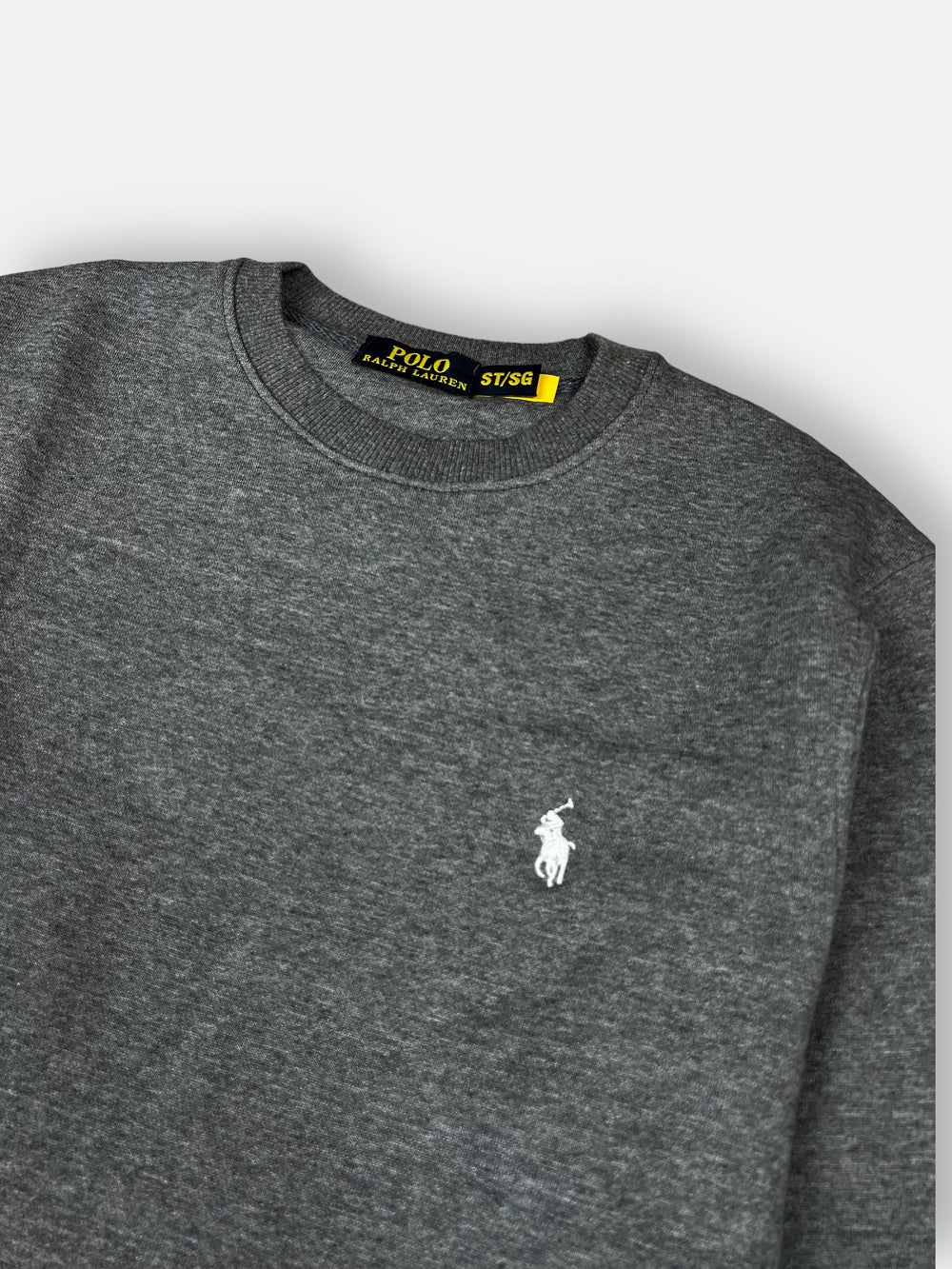 RL premium Single pony Fleece sweatshirt (Charcoal grey)