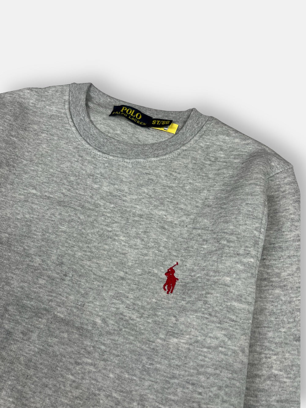 RL premium Single pony Fleece sweatshirt (Heather Grey)