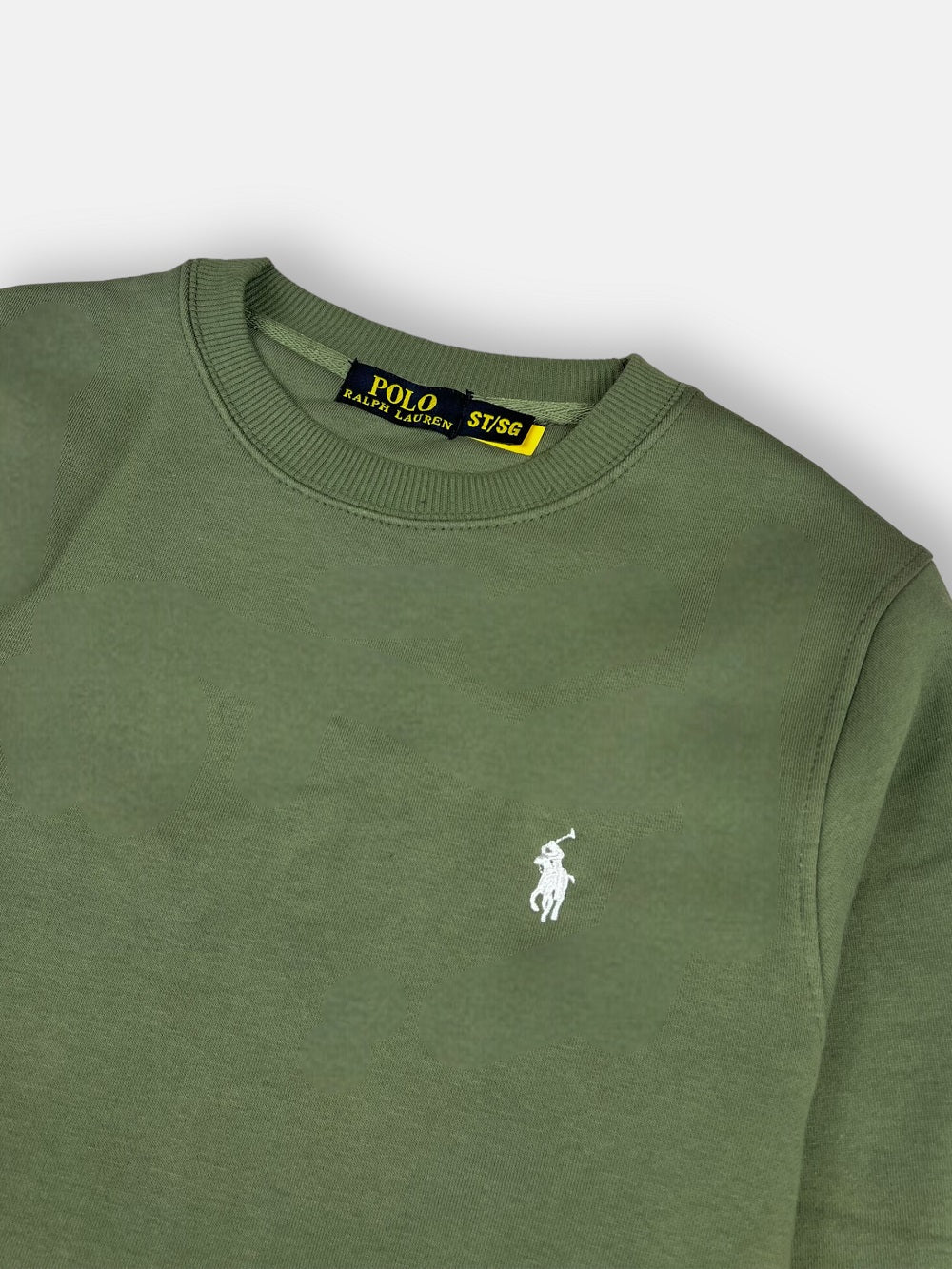 RL premium Single pony Fleece sweatshirt (Olive Green)