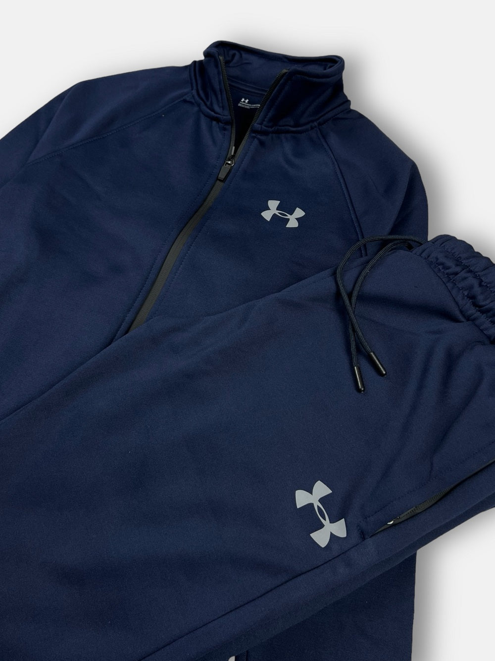 UA Imported polyester Fleece Tracksuit (Navy Blue)