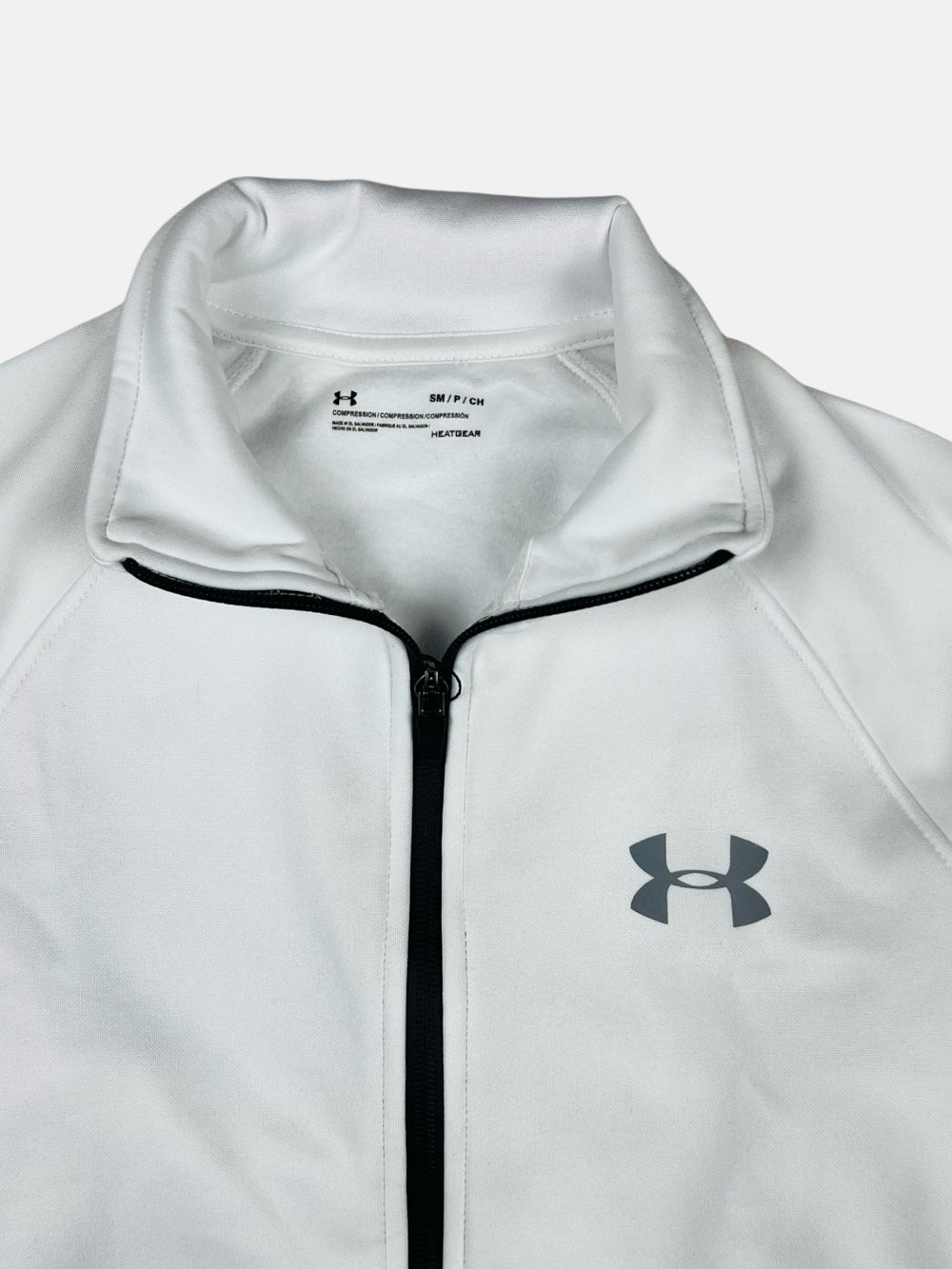 UA Imported polyester Fleece Tracksuit (White & Black)