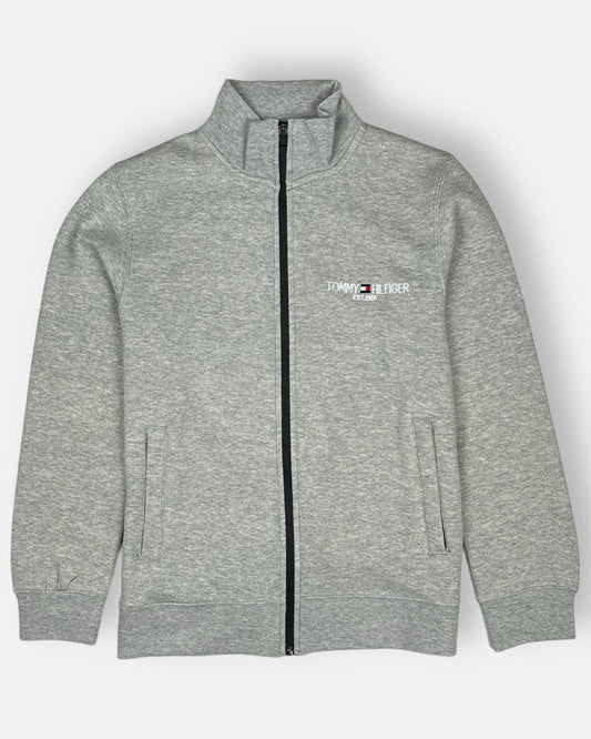 Tommy Premium Cotton Fleece Zipper Jacket (Heather grey)