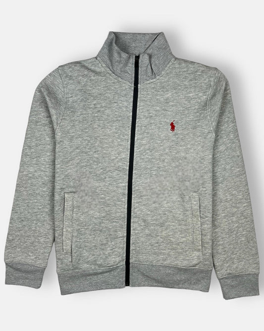 RL Premium Cotton Fleece Zipper Jacket Heather Grey