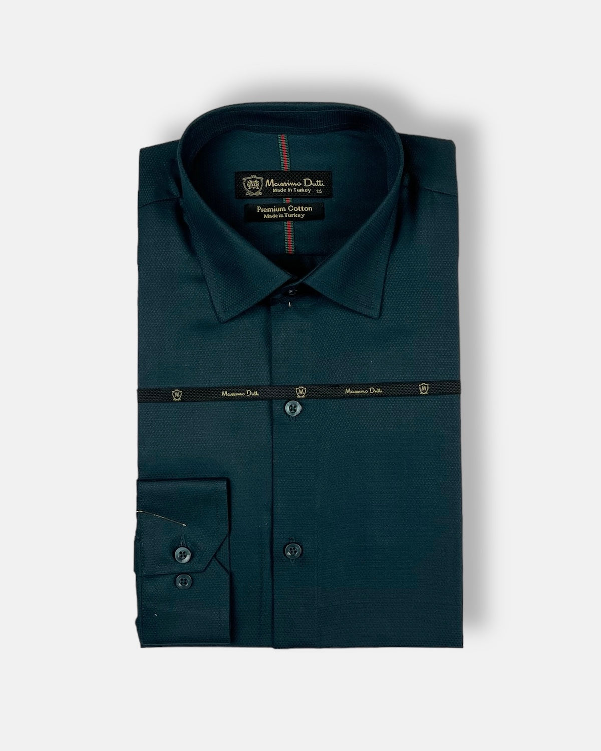 Mussimo Duti Imported Formal Shirt Dobby (Dark Teal)