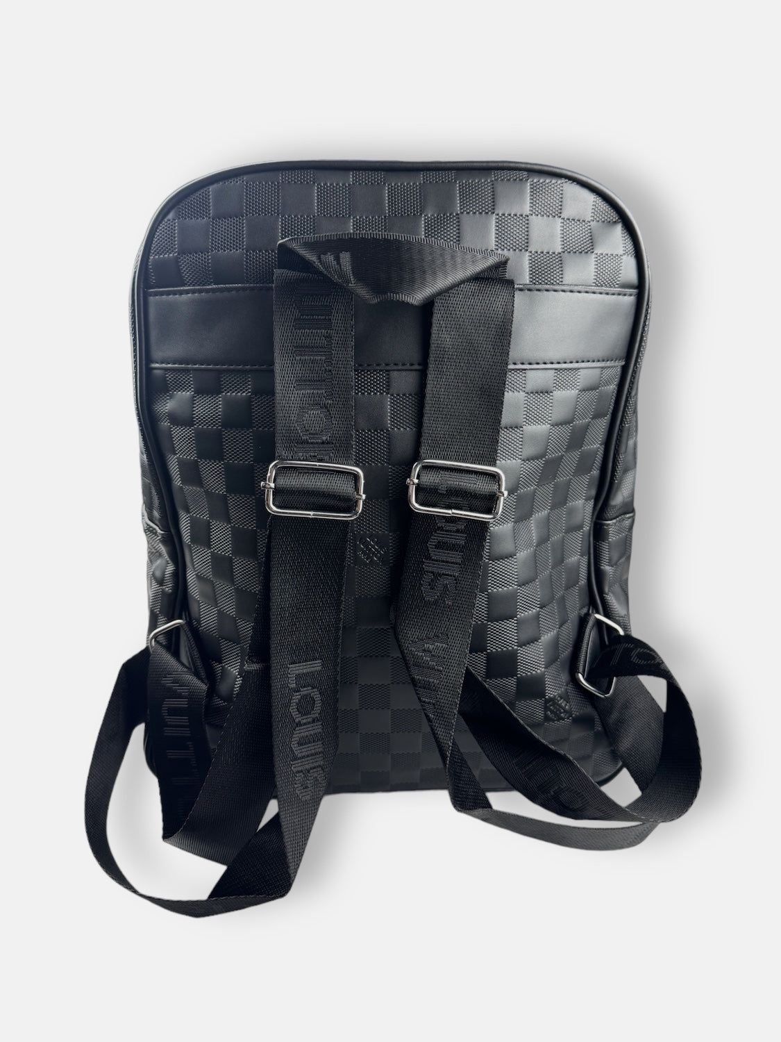 L.V Imported Textured Bag Pack Black