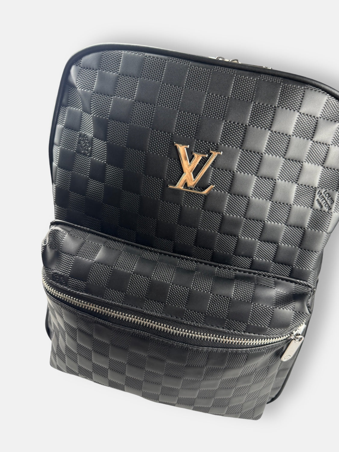 L.V Imported Textured Bag Pack Black