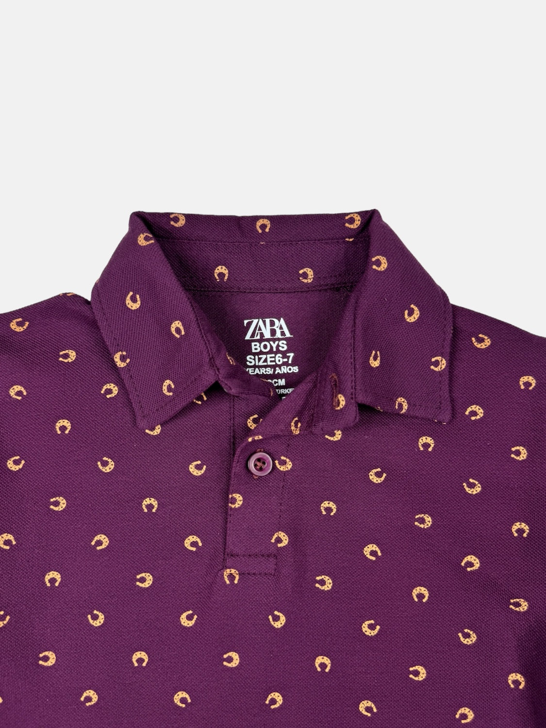 Z.A.R.A Premium Boy's Polo Shirt AOP (Maroon)