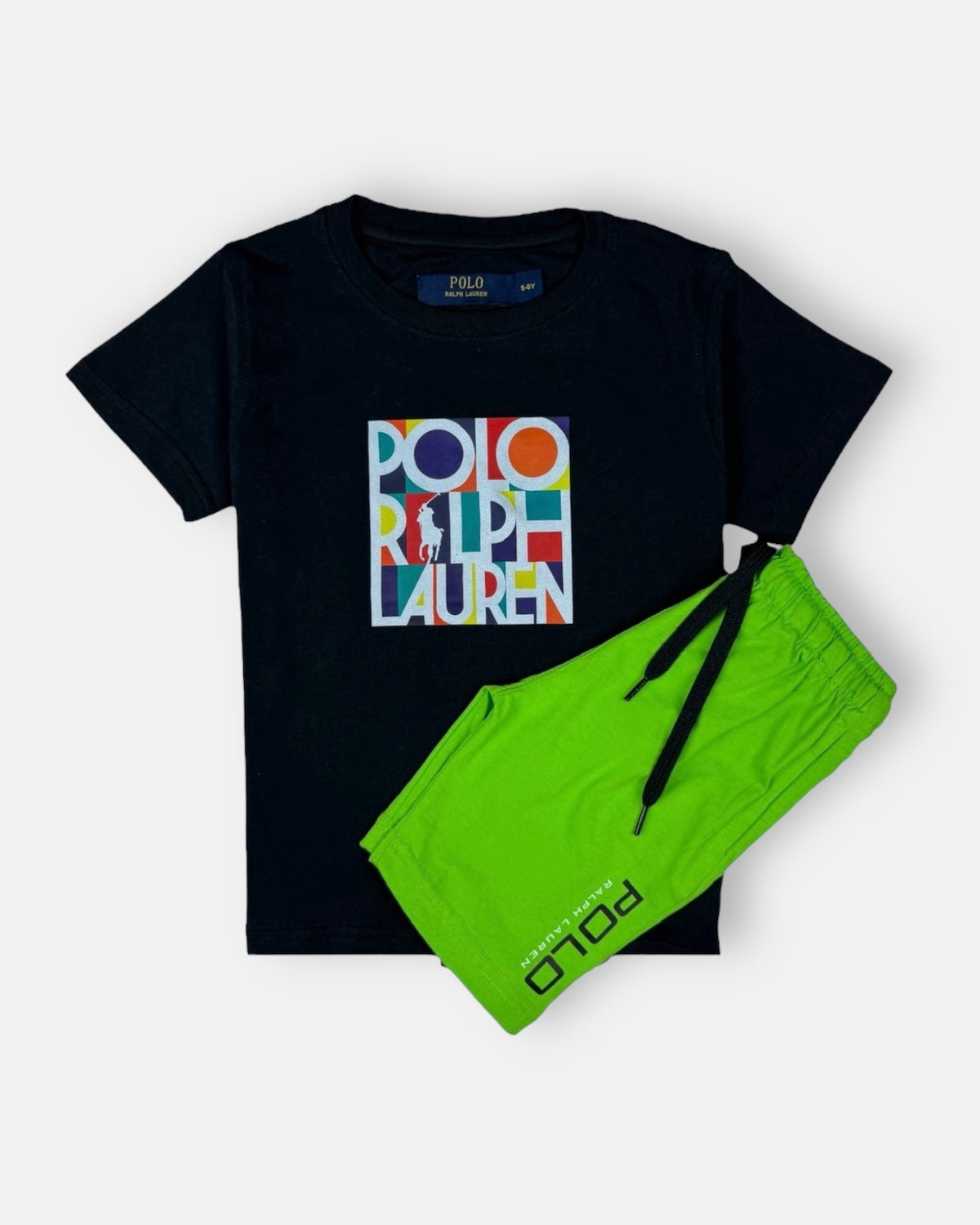 RL Premium Multi Polo Kids Twinset (Black/Green)