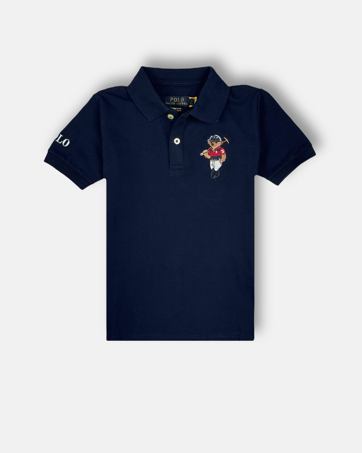 RL Kids Premium Bear Polo Shirt (Navy Blue)