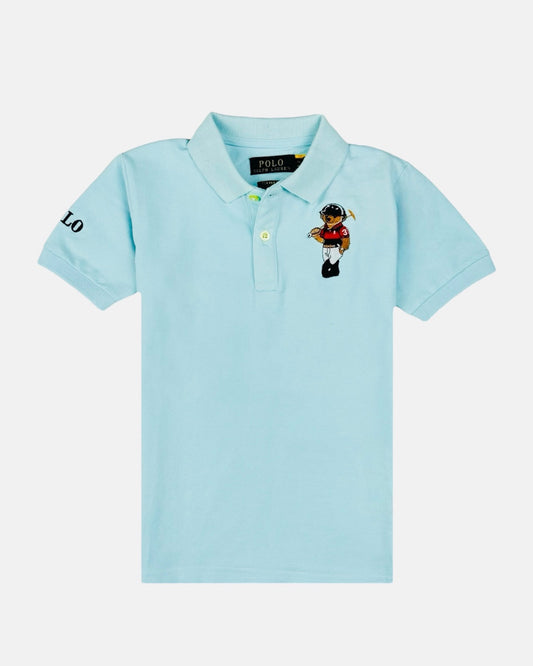 RL Kids Premium Bear Polo Shirt (Sky Blue)