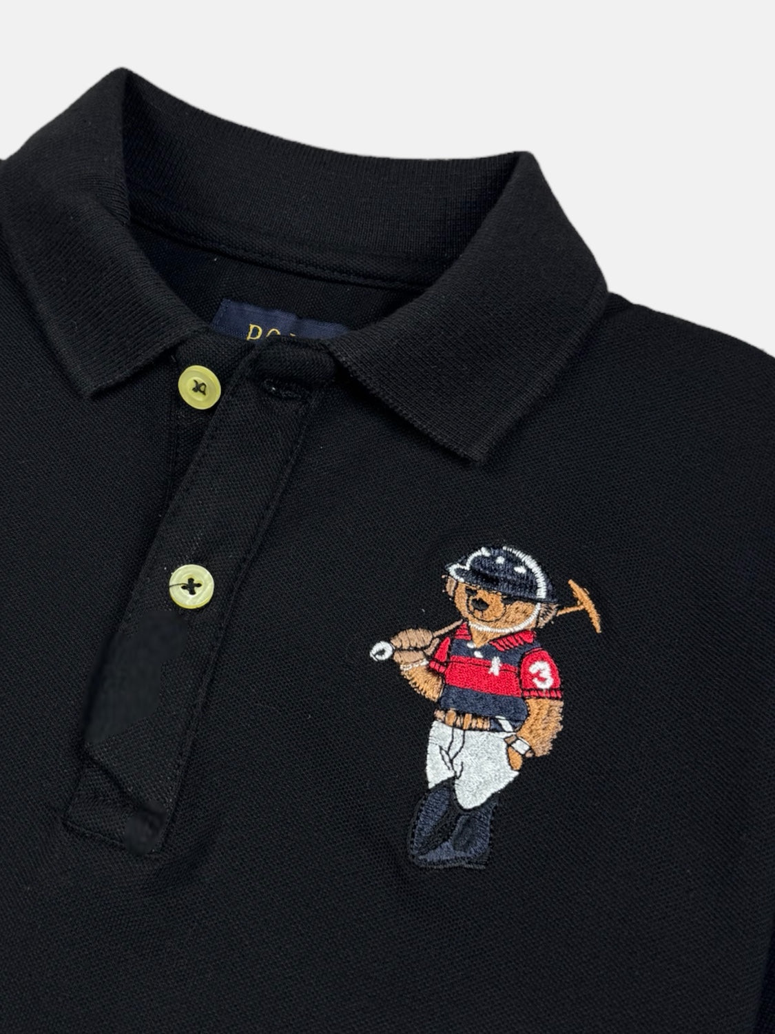 RL Kids Premium Bear Polo Shirt (Black)