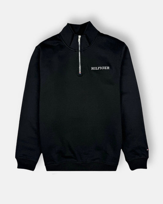 TH Hlfgr Premium Cotton Fleece Zip-up (Black)