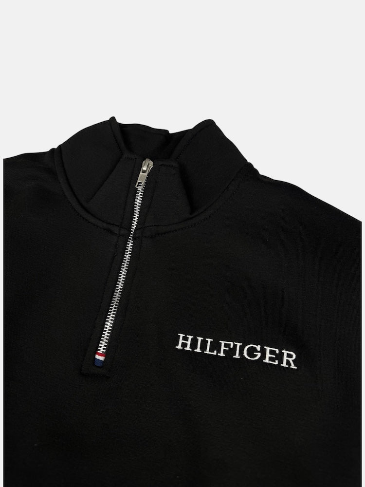 TH Hlfgr Premium Cotton Fleece Zip-up (Black)