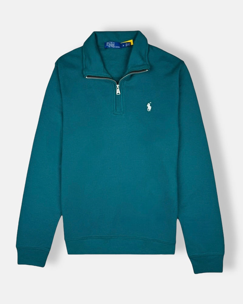 RL Premium S/P Thermal Mockneck Zip-Up (Teal)