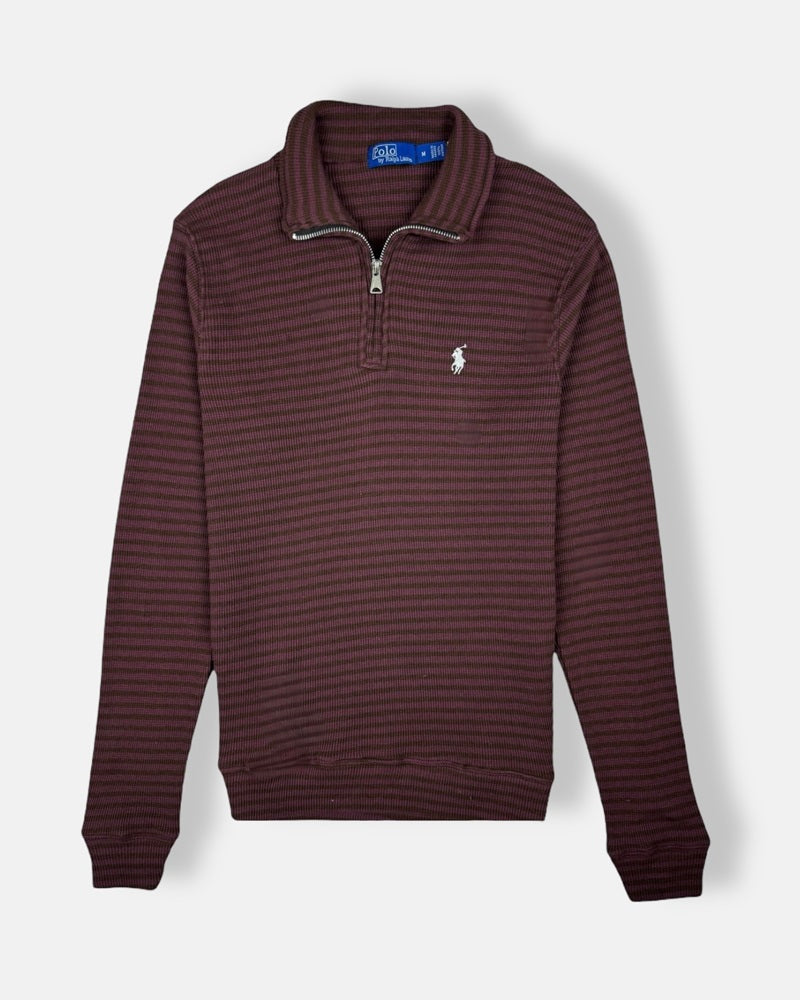 RL Premium S/P Thermal Mockneck Zip-Up (Burgundy)