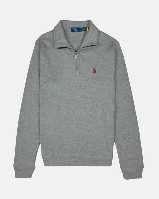 RL Premium S/P Thermal Mockneck Zip-Up (Heather Grey)