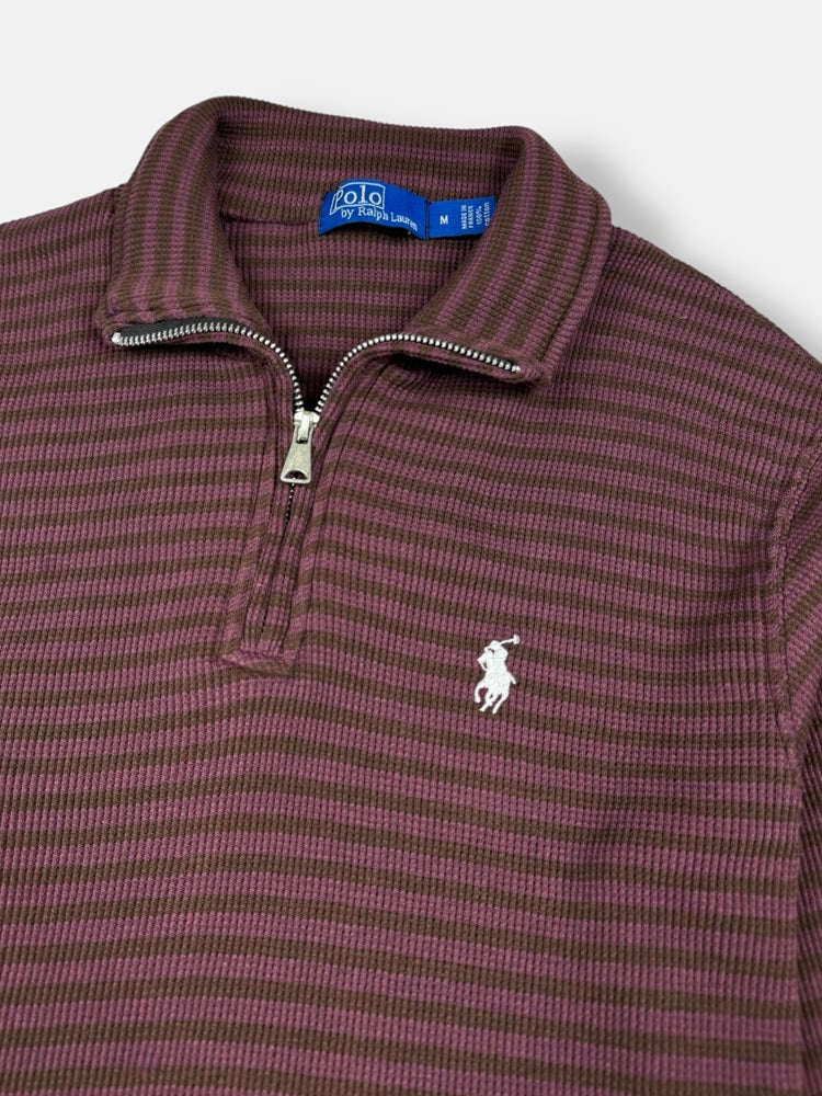 RL Premium S/P Thermal Mockneck Zip-Up (Burgundy)