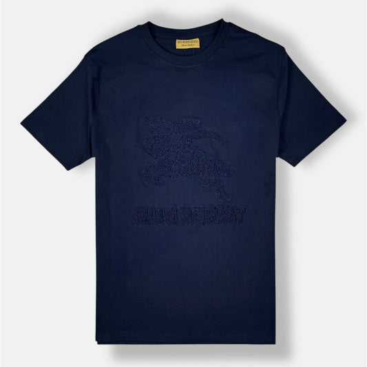 BURBRY PREMIUM TOWEL EMB COTTON T-SHIRT (NAVY)