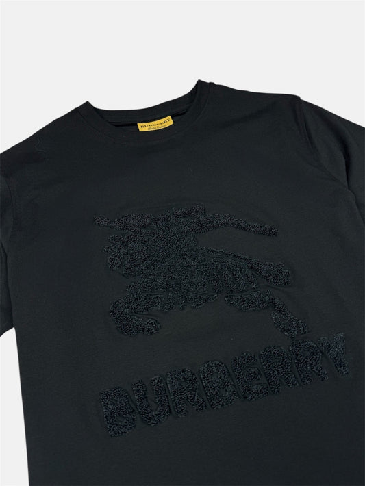 BURBRY PREMIUM TOWEL EMB COTTON T-SHIRT (BLACK)