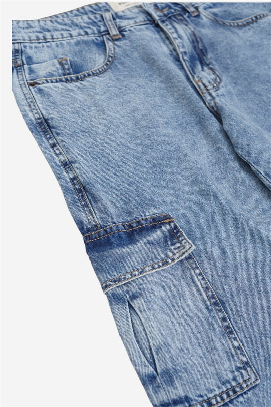 P&B Premium Loose Fit Trouser (Medium Blue)