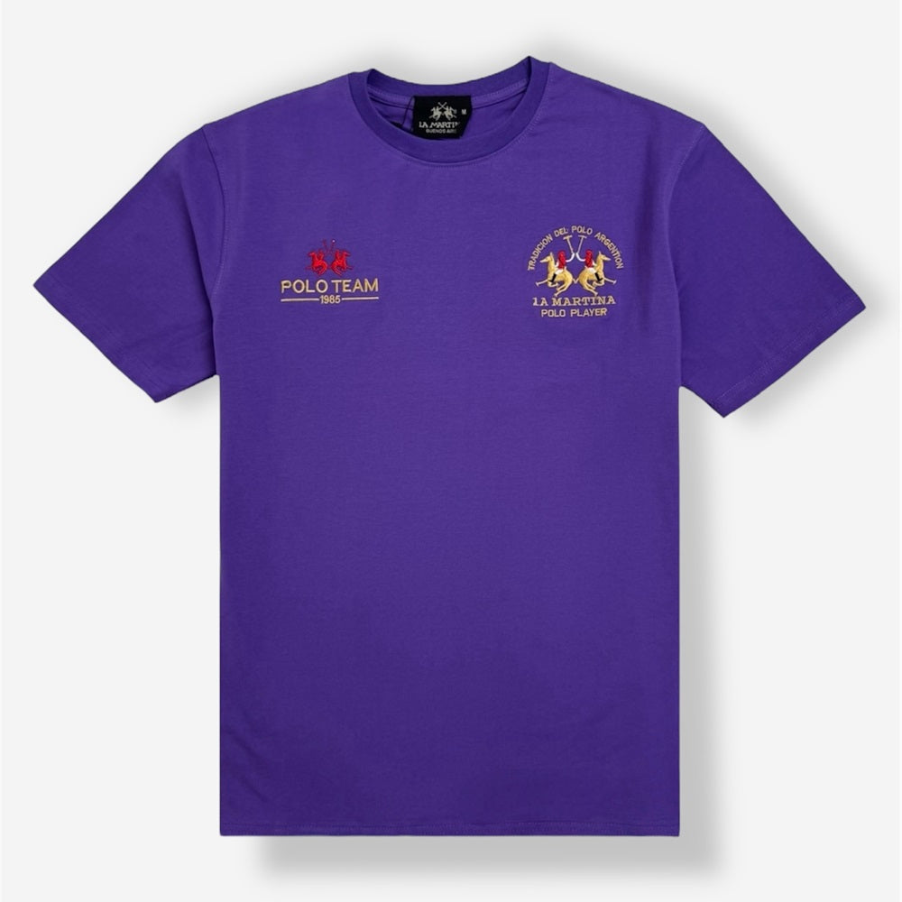 RL PREMIUM LA MRTINA COTTON T-SHIRT (PURPLE)