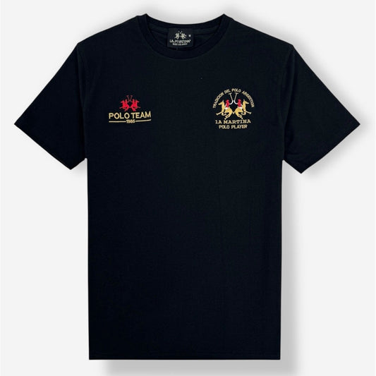 RL PREMIUM LA MRTINA COTTON T-SHIRT (BLACK)
