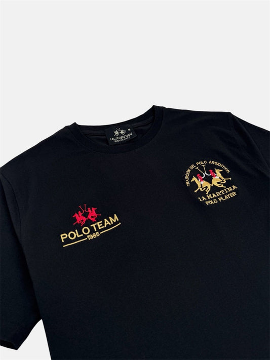RL PREMIUM LA MRTINA COTTON T-SHIRT (BLACK)
