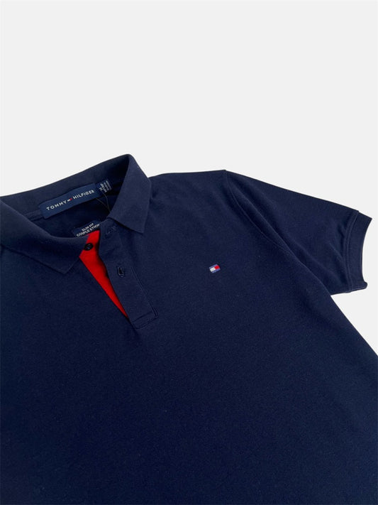 TH PREMIUM SLEEVE STRIPE POLO SHIRT (NAVY BLUE)