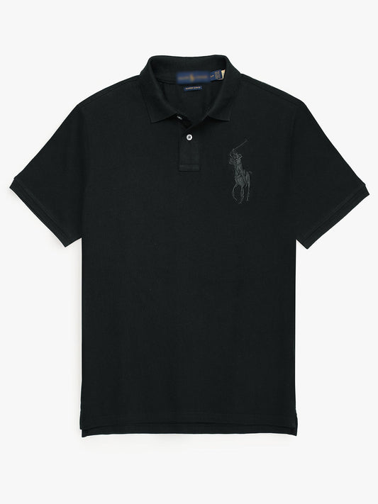 RL Premium Big Pony Self Emb Polo shirt (Black)