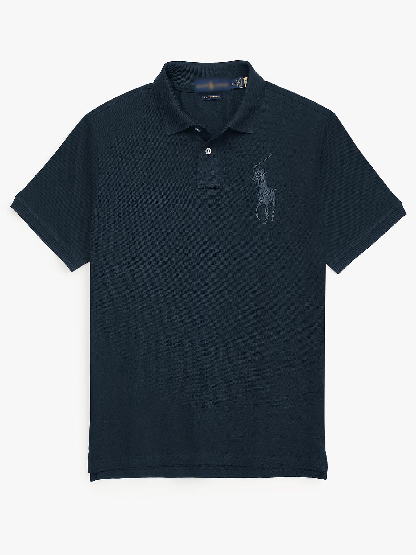 RL Premium Big Pony Self Emb Polo shirt (Navy Blue)