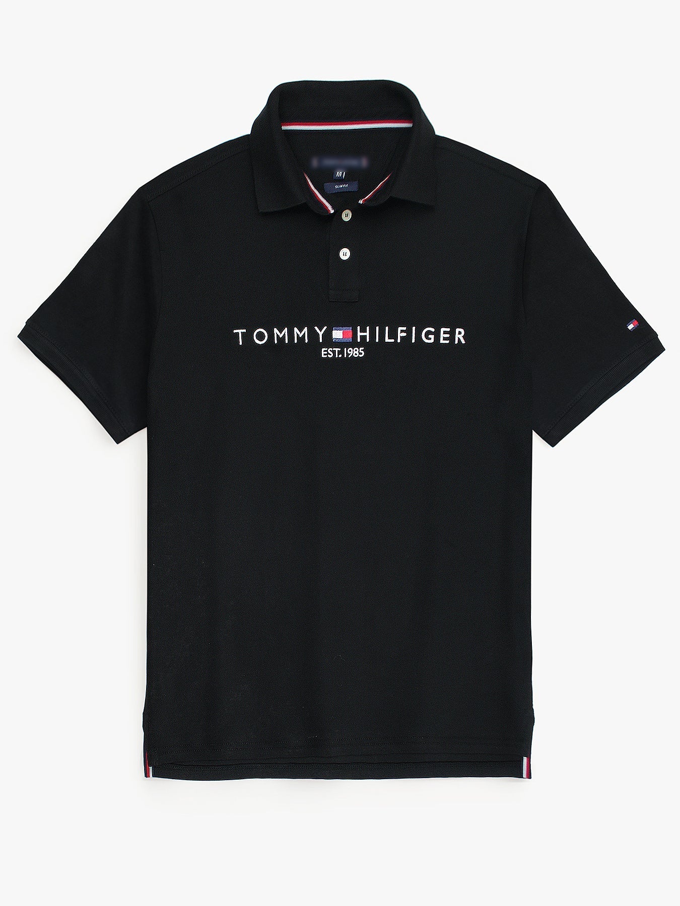 Tommy Premium Self Emb Polo Shirt (Black)