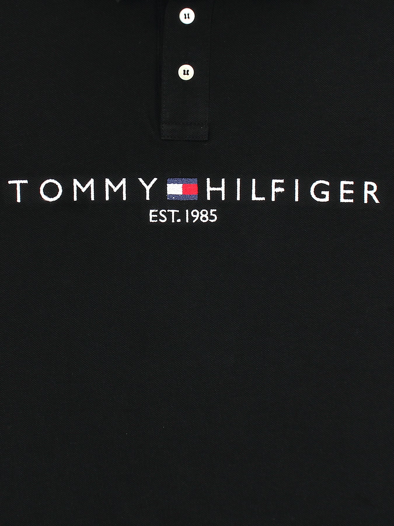 Tommy Premium Self Emb Polo Shirt (Black)