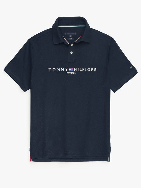 Tommy Premium Self Emb Polo Shirt (Navy Blue)