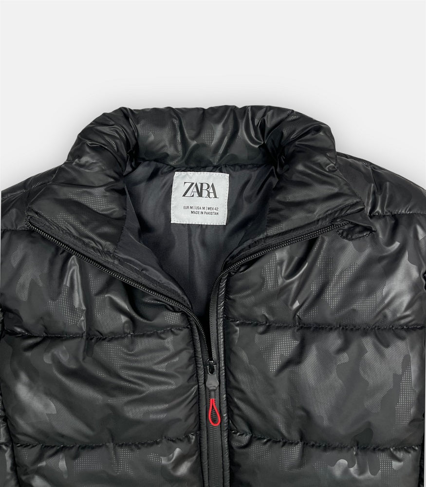 Z.A.R.A Premium Puffer Jacket (Black Camouflage)