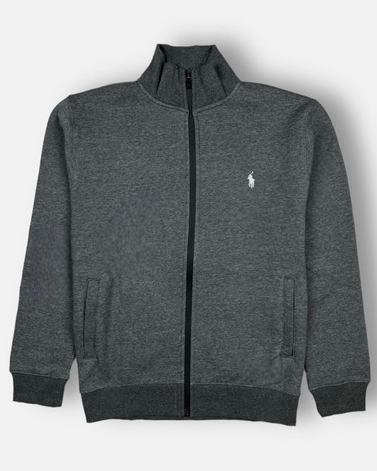 RL Premium Cotton Fleece Zipper Jacket (Charcoal Grey)