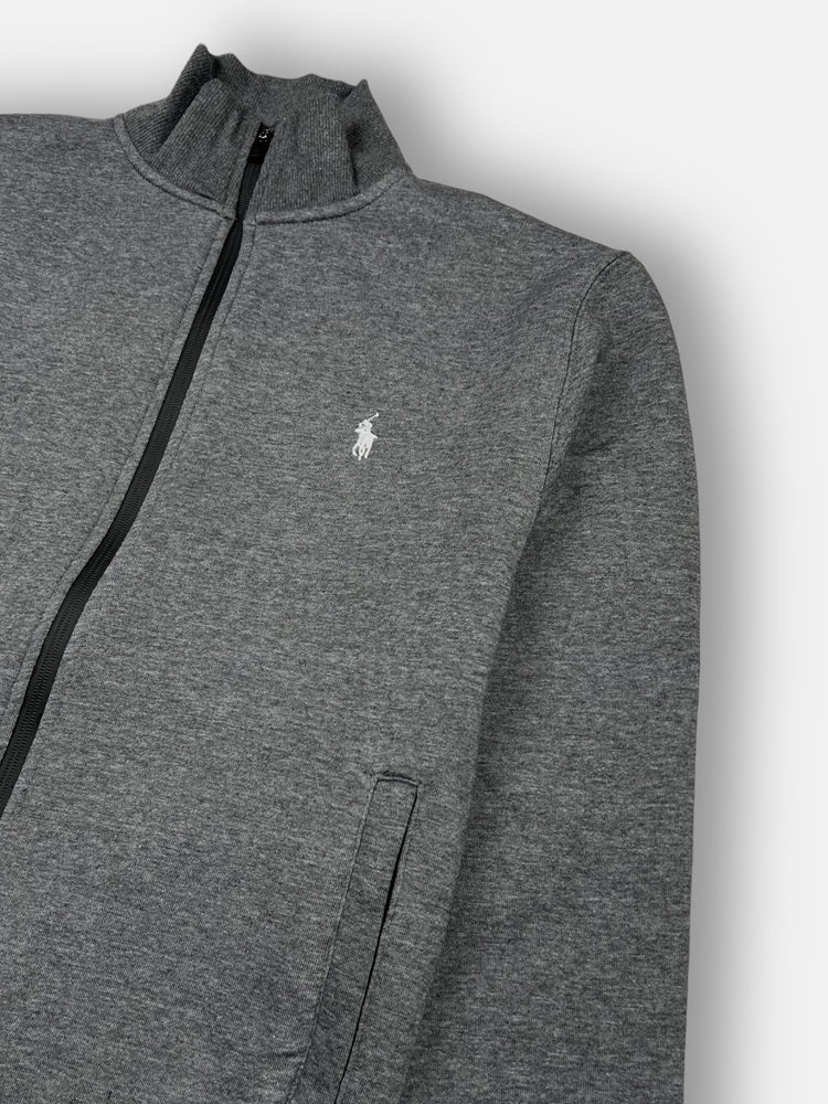 RL Premium Cotton Fleece Zipper Jacket (Charcoal Grey)