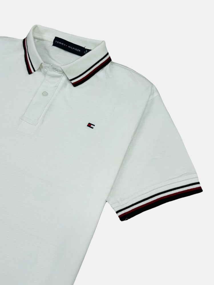 TH Premium Tipping Polo Shirt (White)