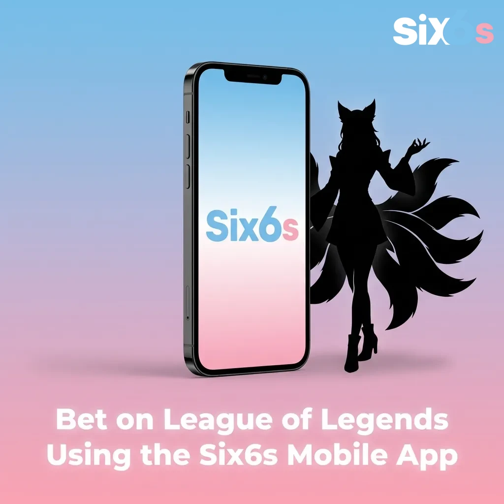 Six6s mobile app interface showing League of Legends esports betting markets and live match options on smartphone screen — Six6s in Pakistan