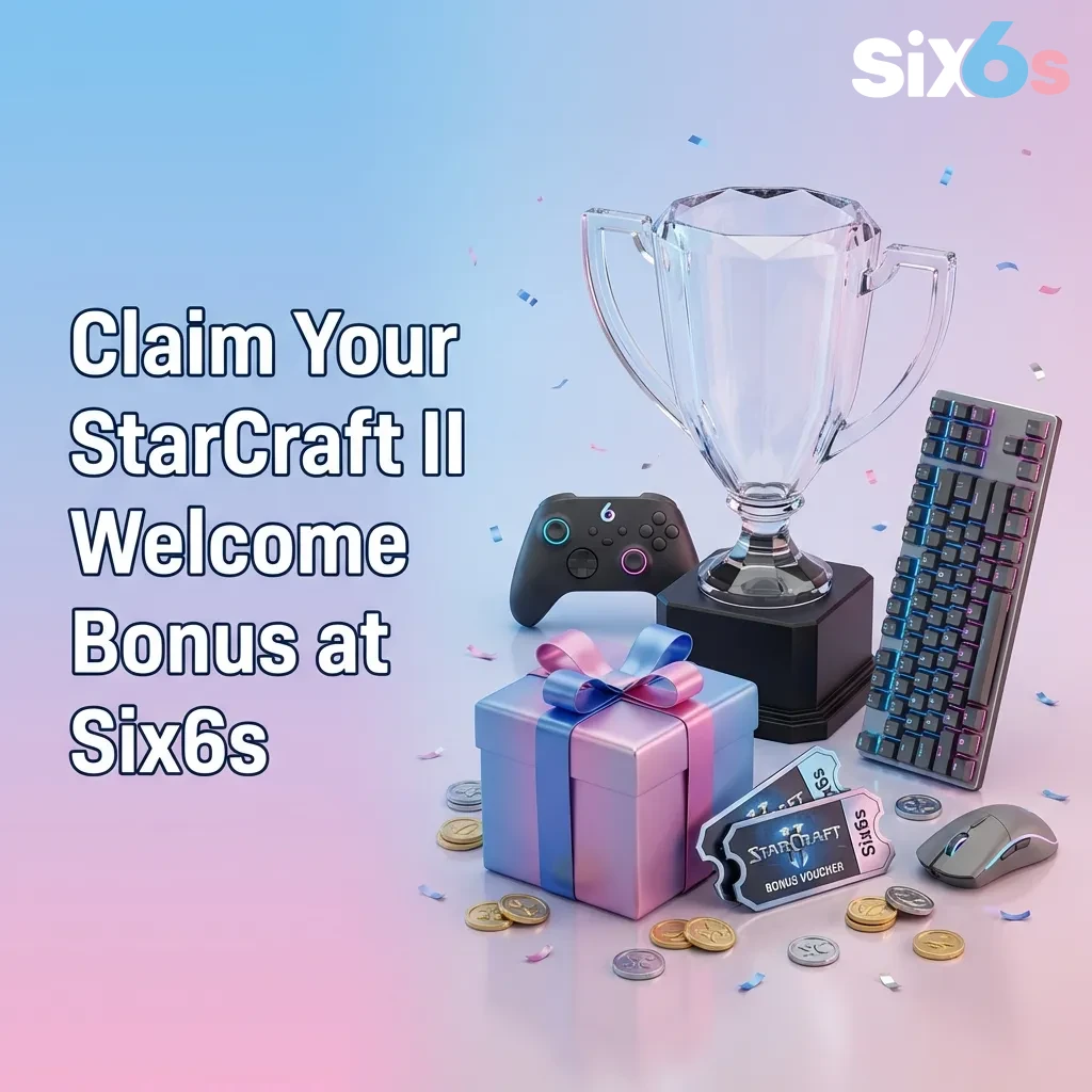 StarCraft II welcome bonus promotion at Six6s casino showing registration steps and deposit bonuses for Pakistan players — Six6s in Pakistan