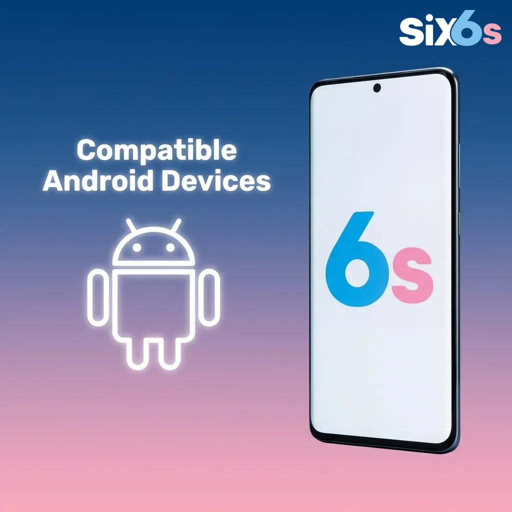 List of compatible Android smartphones including Samsung Galaxy, Xiaomi Redmi, Oppo, Vivo, Realme, Infinix, and Tecno models — Six6s in Pakistan