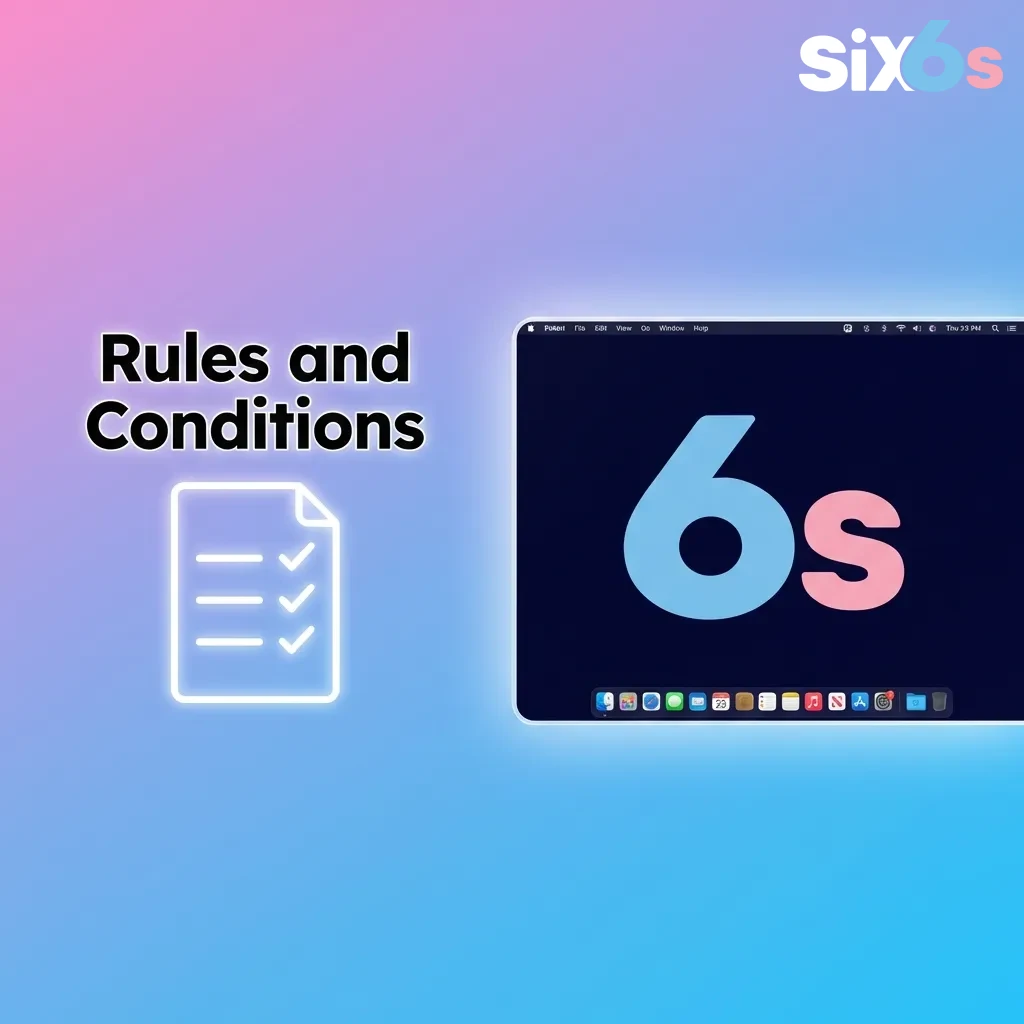 Platform terms overview showing age requirements, account limits, verification rules, and betting conditions — Six6s in Pakistan