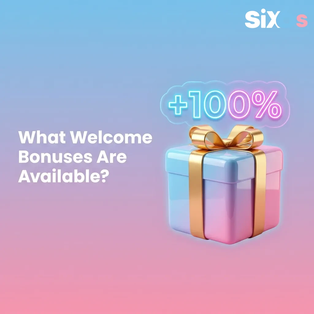 Table showing three welcome bonus options for new players with deposit requirements and wagering terms — Six6s in Pakistan